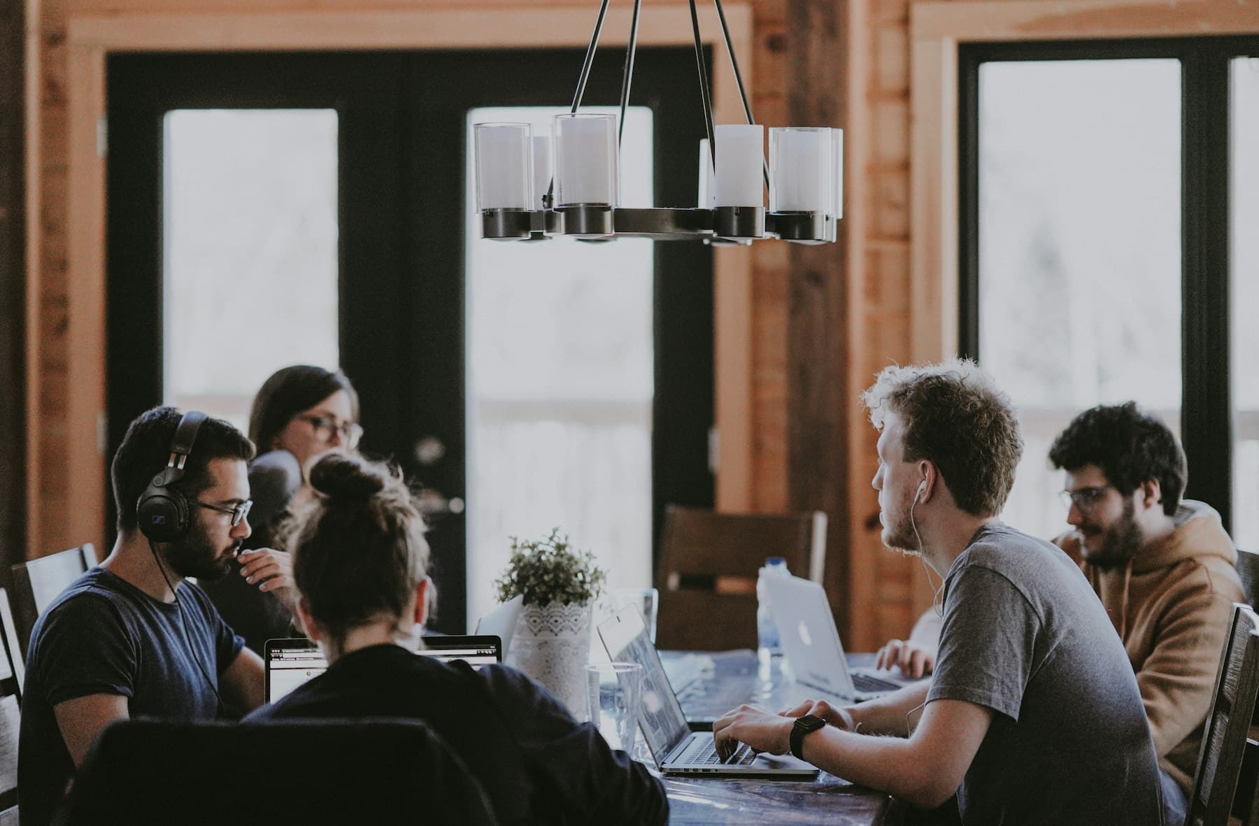 Working session around a table
