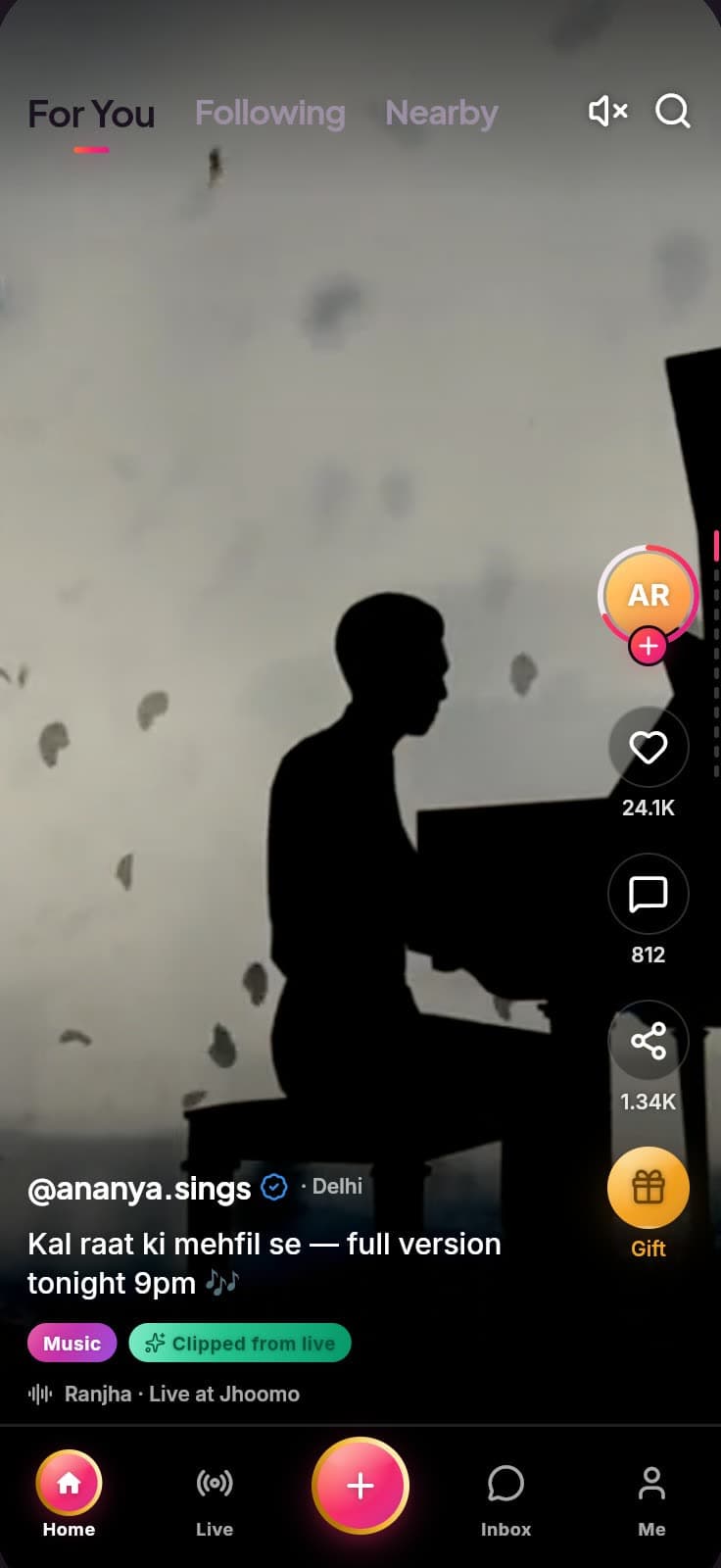 Live streaming & shorts app